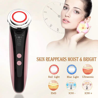 5 in 1 EMS Beauty Instrument RF RadioFrequency Facial LED Photon Skin Care Tool Device Face Lift Massage Tighten Beauty Machine eprolo