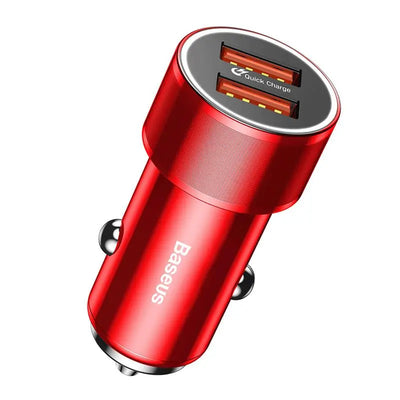 Baseus Dual USB  Charge QC 3.0 Car Charger  Fast Charging Universal 36W Car USB Charger eprolo