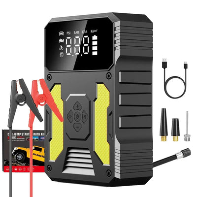 Car Jump Starter With Air Compressor Portable 12V Jump Starter Power Bank Battery Pack Lithium Battery Booster eprolo