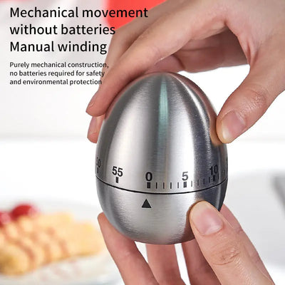 Creative Stainless Steel Kitchen Timer Egg Apple Timer Mechanical Reminder Countdown Kitchen Gadget eprolo