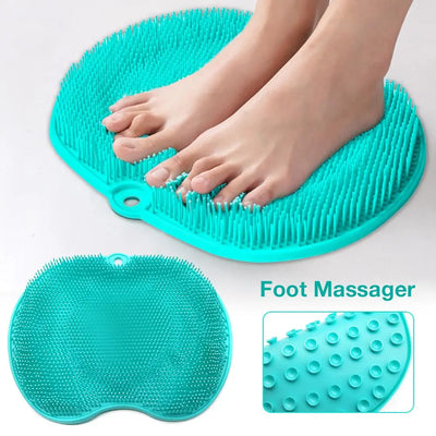 Pregnant Women Without Bend Over Shower Foot Massager Scrubber Cleaner Washing Massage Tools Pad Mat Elderly Feet Cleaning Brush eprolo