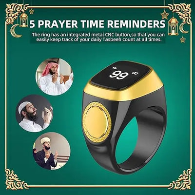 Qibla Ring Tasbih Counter Prayer Reminder KASA