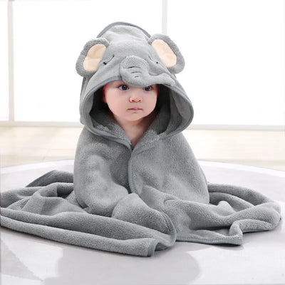 wholesale child baby cartoon animal face elephant hooded towel newborn eprolo